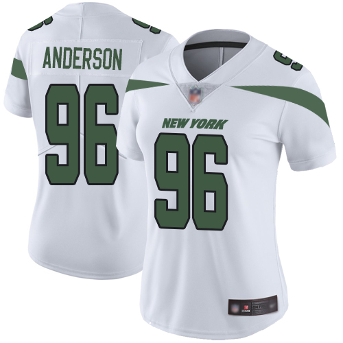 New York Jets Limited White Women Henry Anderson Road Jersey NFL Football #96 Vapor Untouchable->women nfl jersey->Women Jersey